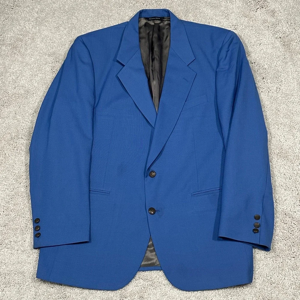 VTG Christian Dior Le Connaisseur Blue Blazer 46L Made in USA Business